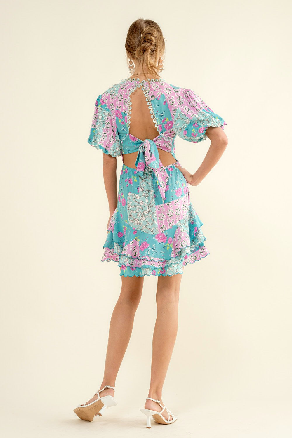Floral Scallop Embroidered Dress