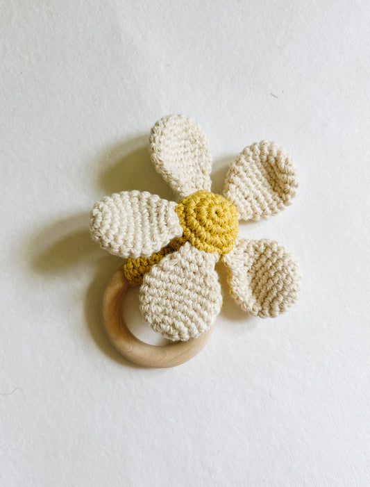 Crochet Flower Teether & Rattle