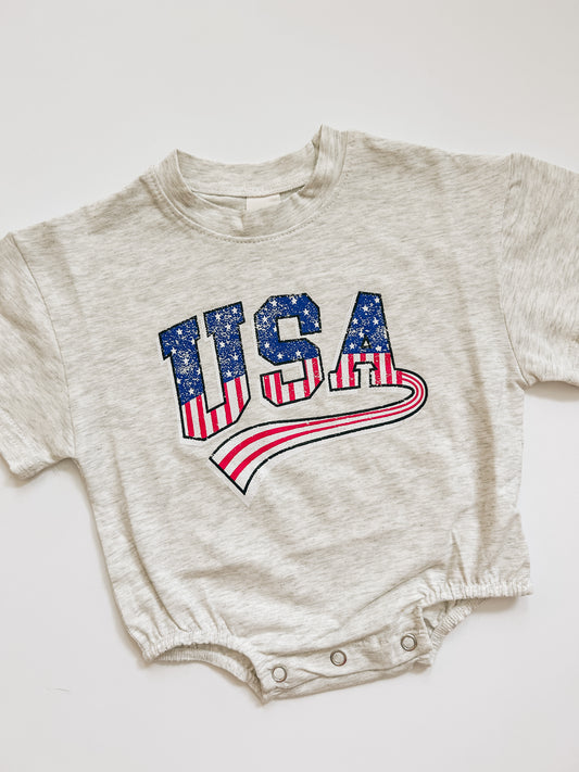 USA T-shirt Romper