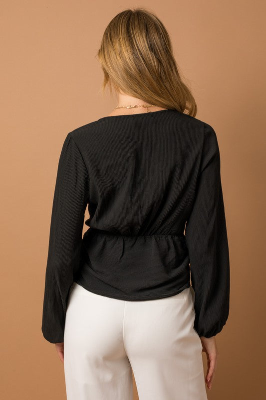 Ruched Pleated Blouse