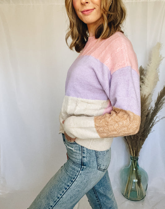 Lover Color Block Sweater