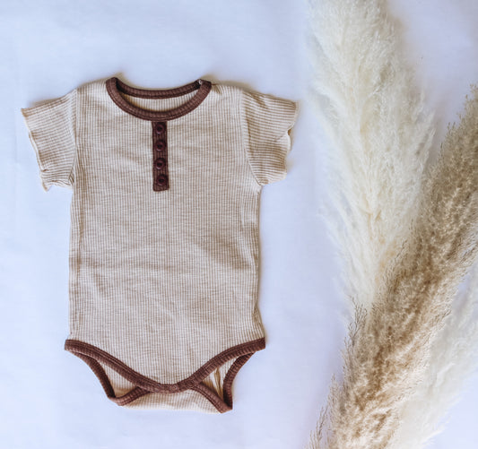 Ribbed Two-Tone Bodysuit